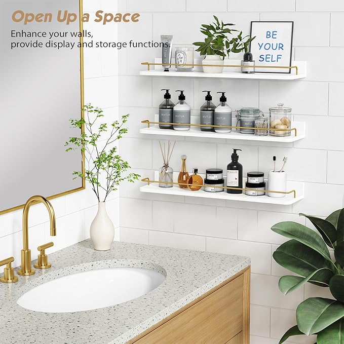 Forbena 24 Inch Bathroom Floating Shelves