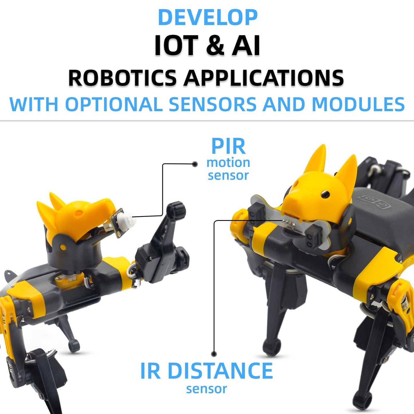 Petoi Programmable Robot Dog Bittle X V2 Lite Servo (Construction) | Coding Smart Robot Dog Kit, Voice Controlled, Quadruped Interactive Robot for Kids, Open Source, STEM & Robotics Education