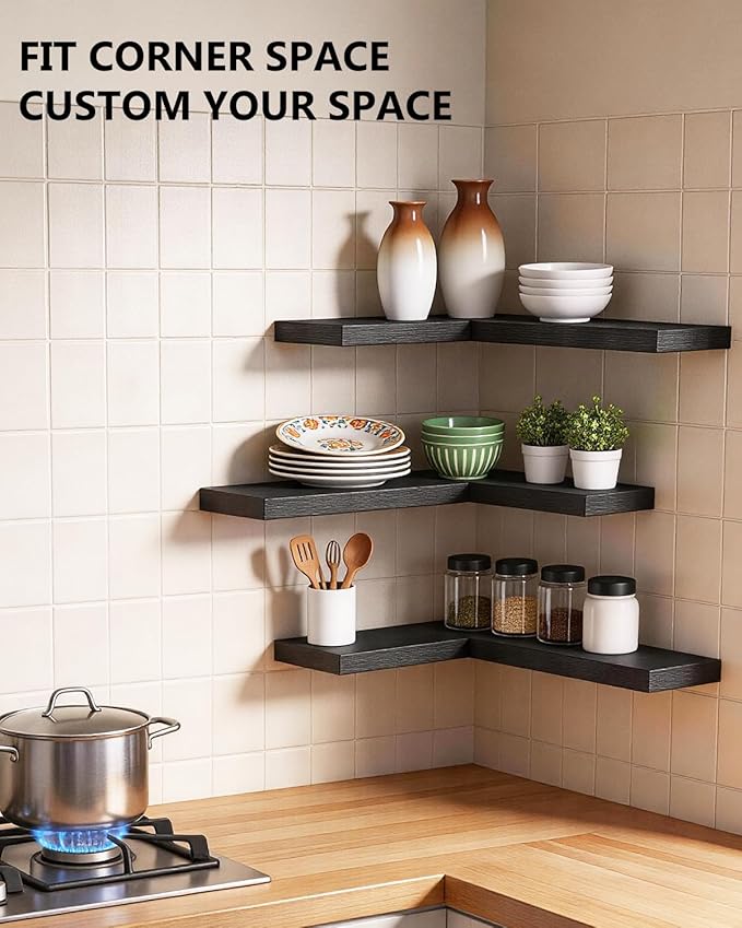 WALI Floating Shelves for Wall, 3 Tier Bathroom Storage Shelf Over Toilet