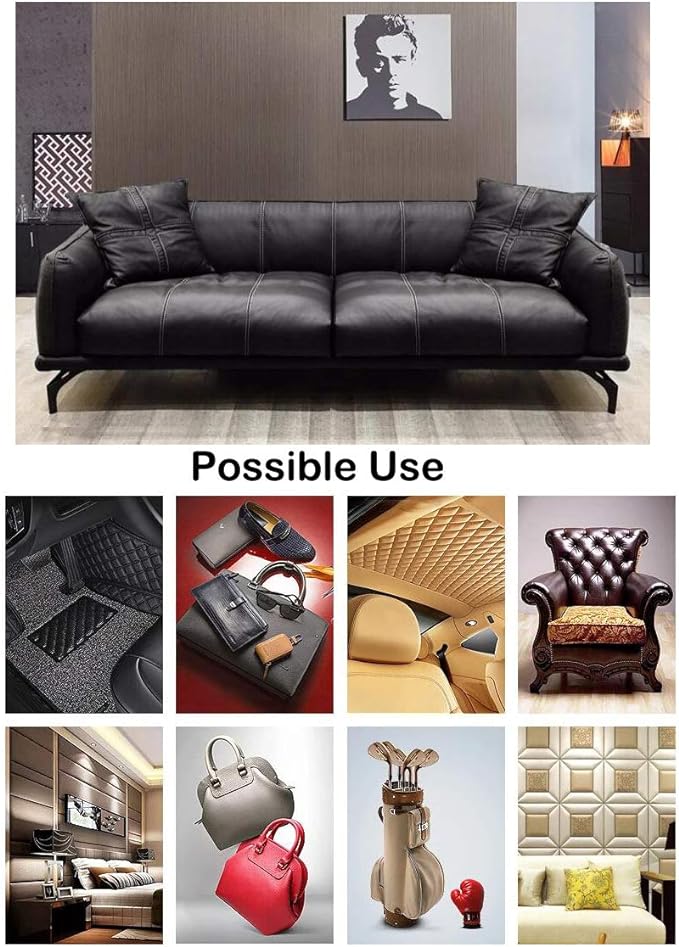 Wento Thick Half Yard Faux Leather Fabric Soft Skin Grain PU Leather Fabric