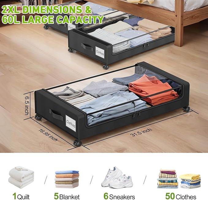 Beborxue Under Bed Storage