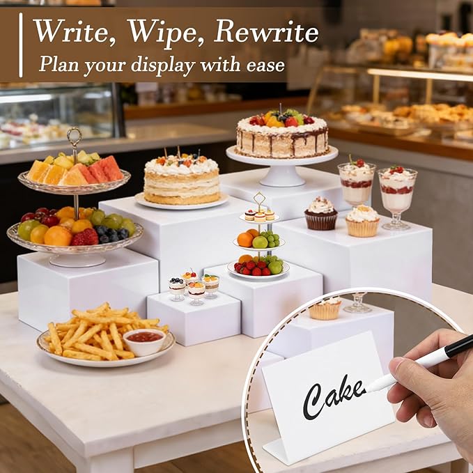 6 Pcs Buffet Risers, Display Stand Shelf