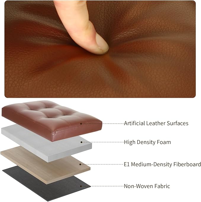 BelugaHelper Storage Ottoman Foot Rest Stool. Folding Ottoman