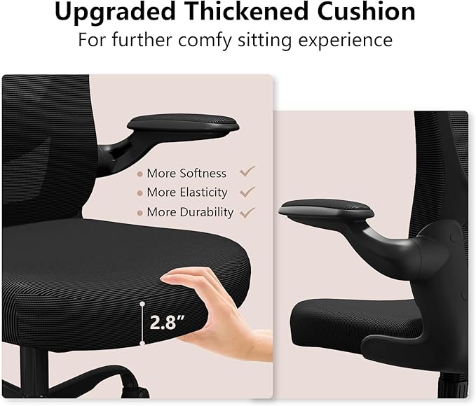 Ergonomic Office Chair, Comfort Swivel Home Office Task Chair, Breathable Mesh