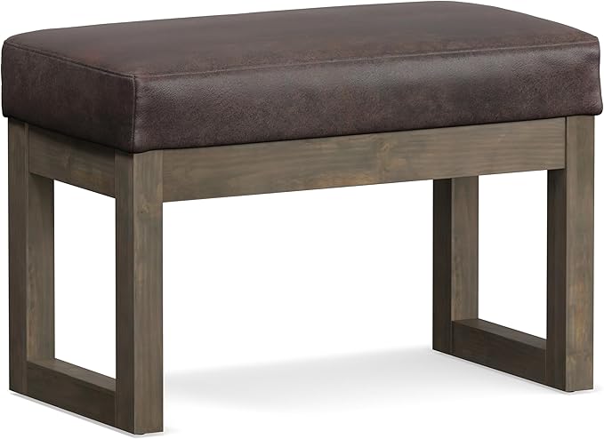 SIMPLIHOME Milltown Small Ottoman Bench