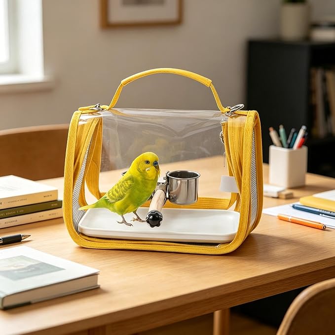 Bird Travel Carrier | Bird Backpack with Perch for Transporting,Parakeet Carrier Bag | for Parrot Parakeet Cockatiel Conure Cockatoo Outdoor Travel Camping Road Trip Vacation