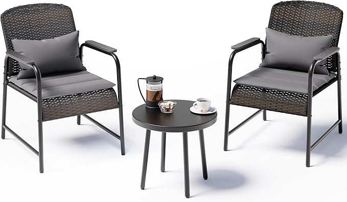Jing's Villa 3-Piece Outdoor Bistro Set