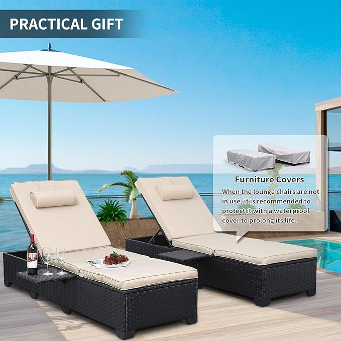 WAROOM Outdoor Chaise Lounge Chairs