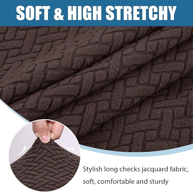 Smiry Waterproof Couch Cushion Covers, Stretch Jacquard Sectional Couch Covers