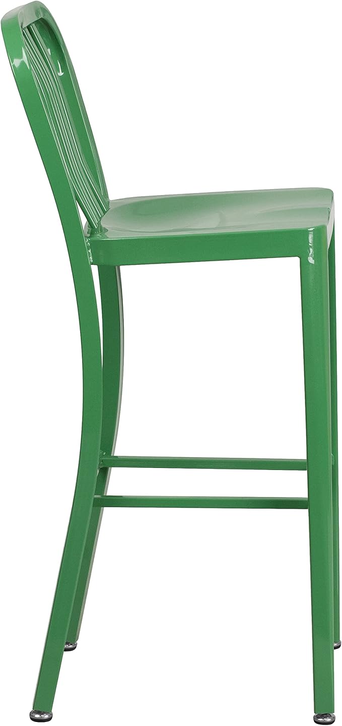 Flash Furniture Gael Commercial Grade 2 Pack 30" High Green Metal