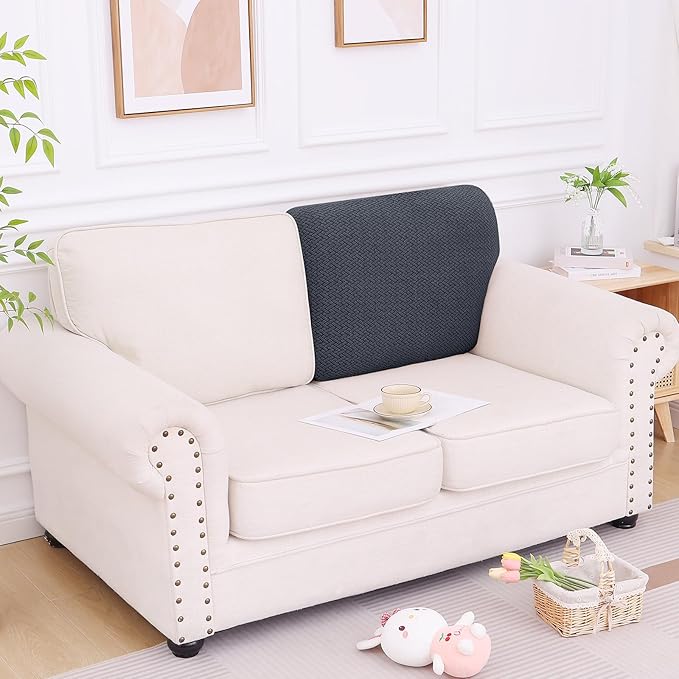 Smiry Waterproof Couch Cushion Covers, Stretch Jacquard Thick Sofa Cushion