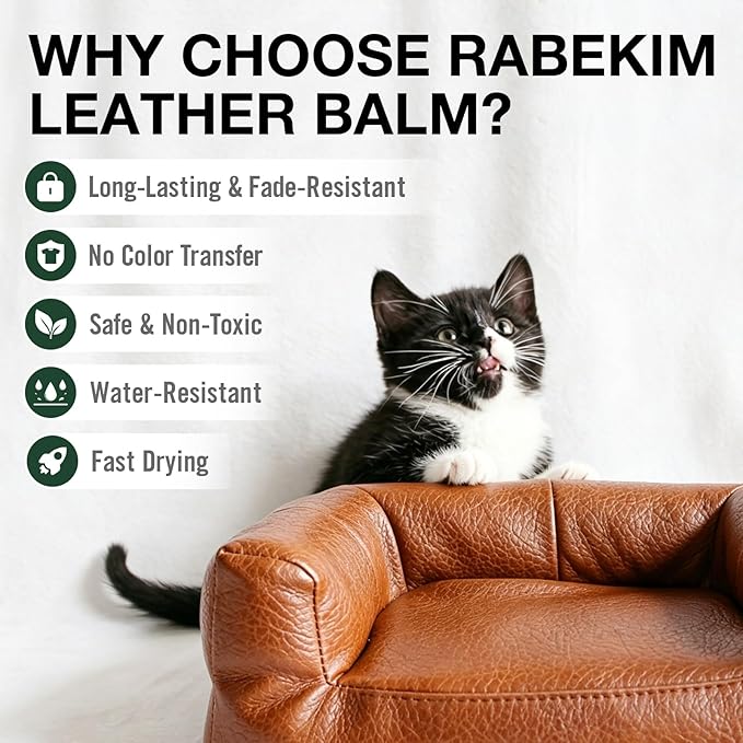 Black Leather Repair Kit, Leather Recoloring Balm – Restore & Repair Faded