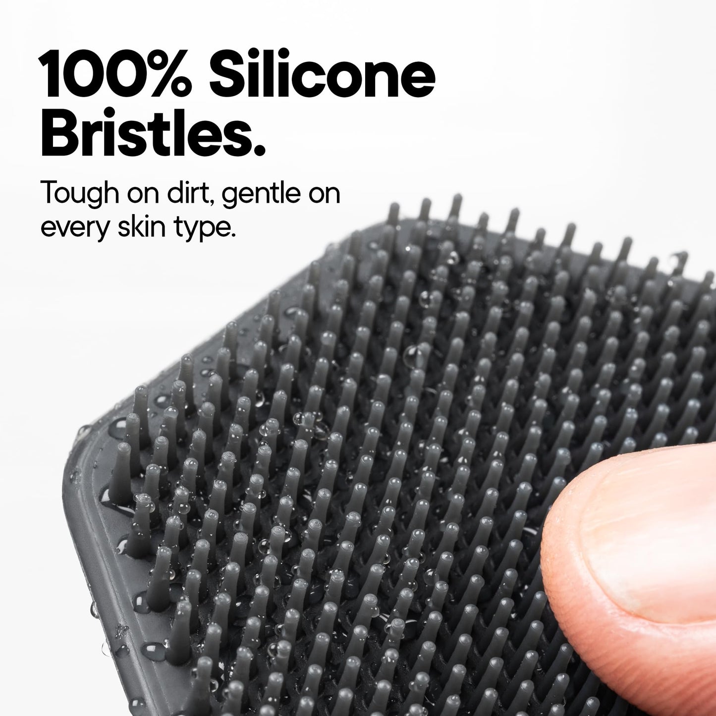 TOOLETRIES Men's Face Scrubber - Premium Silicone Facial Cleansing Brush, Gentle Exfoliator Pad & Soft-Touch Massager - Removes Dead & Dry Skin - Long Lasting Shower Accessories - Sand