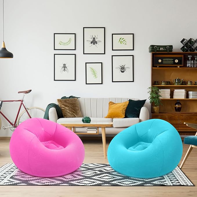 Realspring Inflatable Bean Bag Chairs Outdoor Blow up Camping Chairs Inflatable