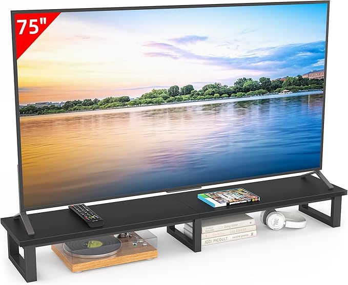 YAOHUOO 59" Large TV Riser for 32-75 inch TV, TV Riser Stand Shelf