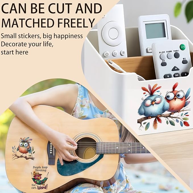 4 Sheets Rub on Transfers for Crafts, Funny owl Furniture Transfers for Wood