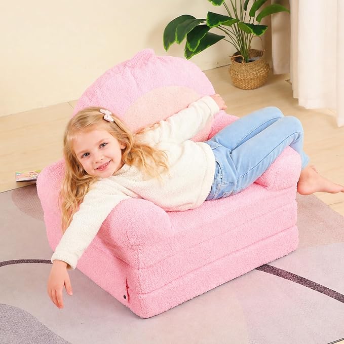 MOMCAYWEX Kids Sofa, Sherpa Couch