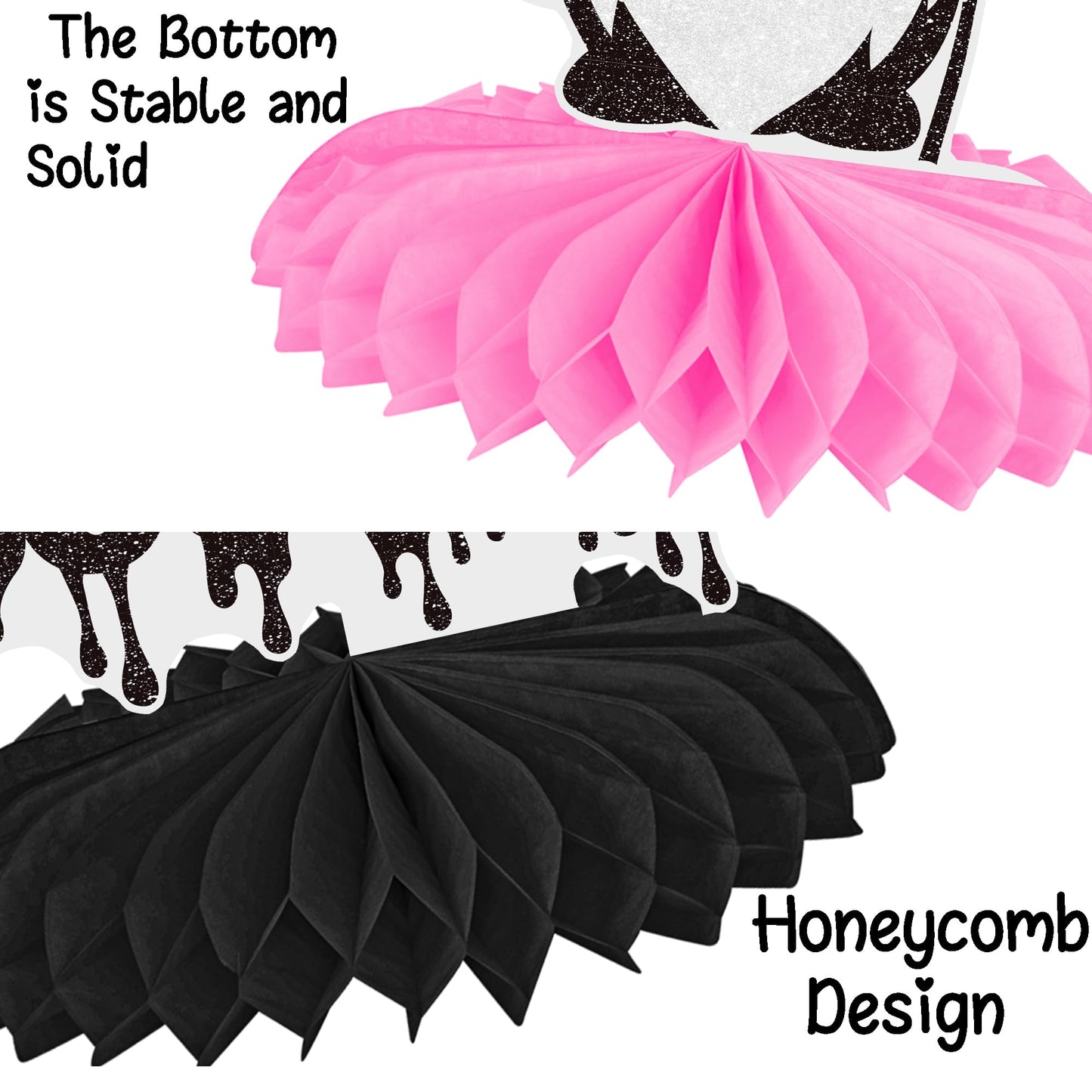 Halloween Happy Boo Day Honeycomb Centerpieces 12PCS Pink Black Little Boo Baby Shower Decorations Halloween Birthday Party Table Centerpieces Ghost Pumpkin Decor for Gender Reveal Suuplies