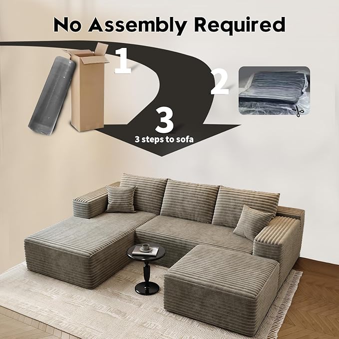 107.5" Cloud Modular Sectional Couch