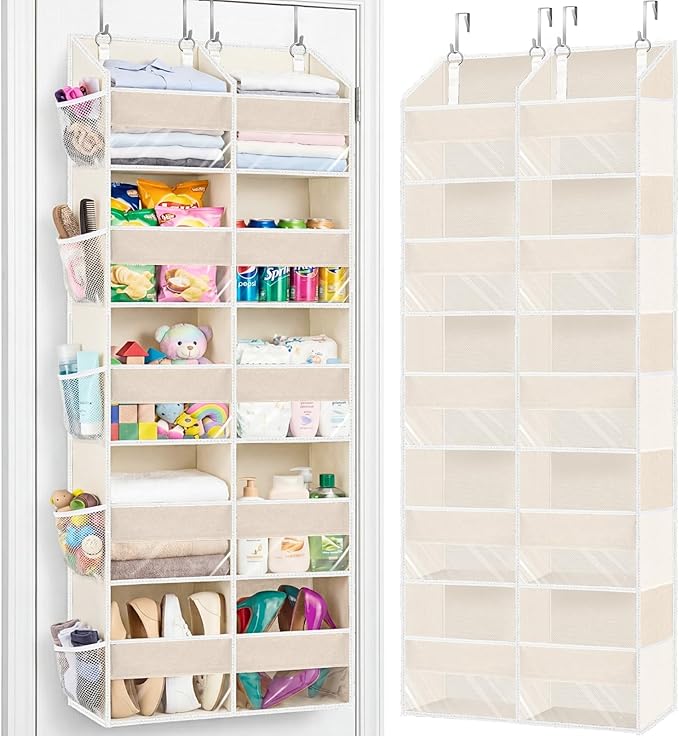 Ofiray-home Over the Door Organizer 5 Tiers, Extra Large Behind Door Storage of