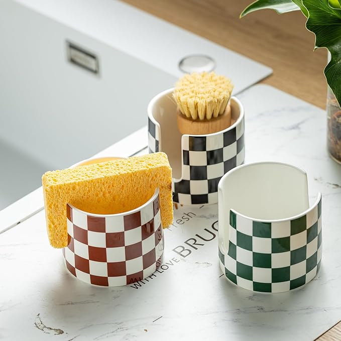 Ceramic Kitchen Sponge Holder, Dish Sponge Holder Suitable