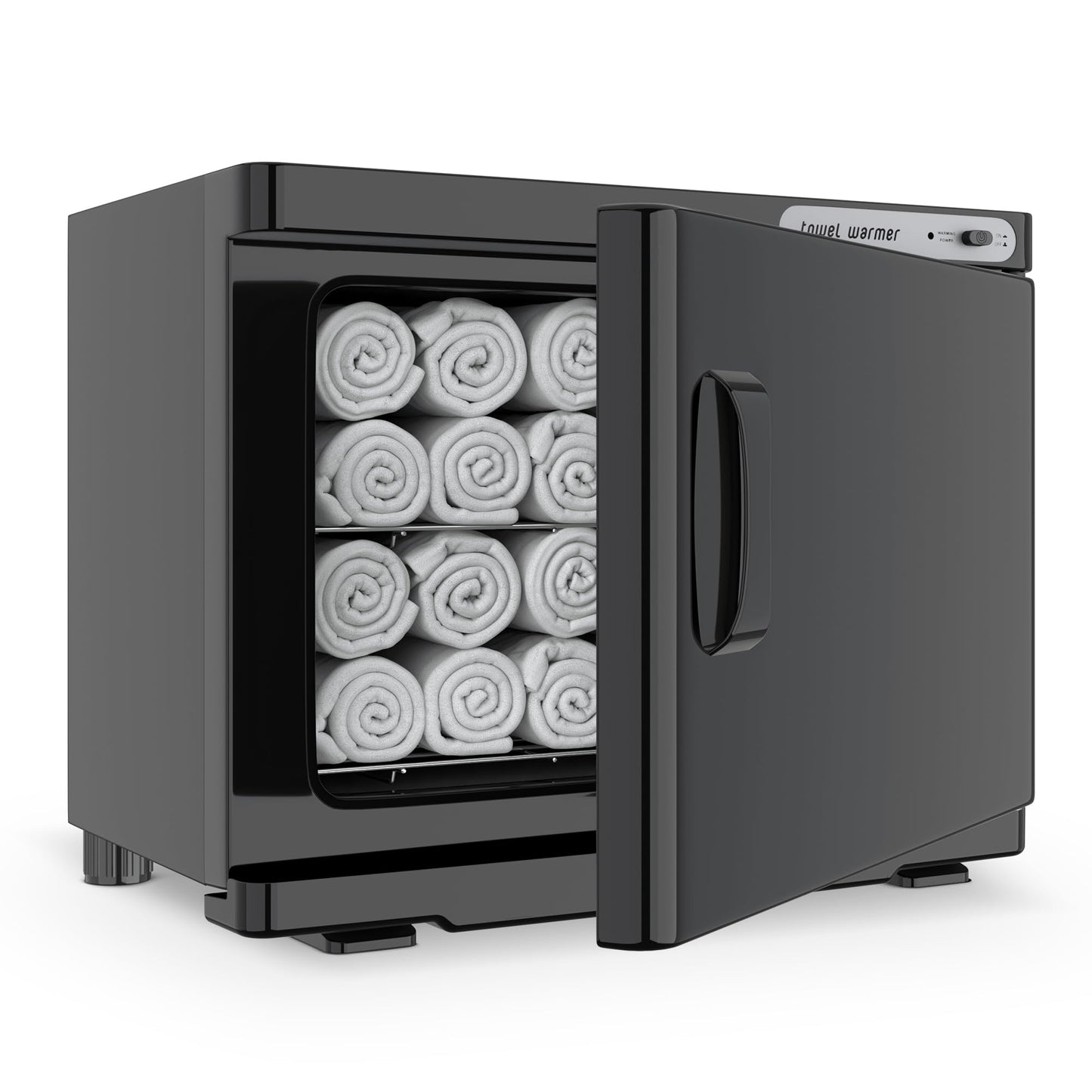 Towel Warmer, 23L Towel Warmer Cabinet Can Hold 32 Wet Facial Towels,Hot Towel Warmer Use for Spa, Hair Beauty, Salon - Black