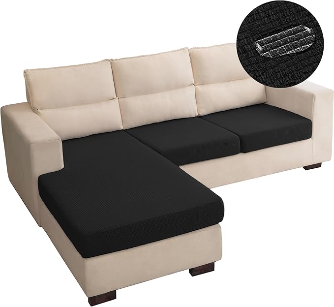 Water Repellent L Shaped Couch Covers 3 Pieces Sofa Seat Cushion Slipcovers