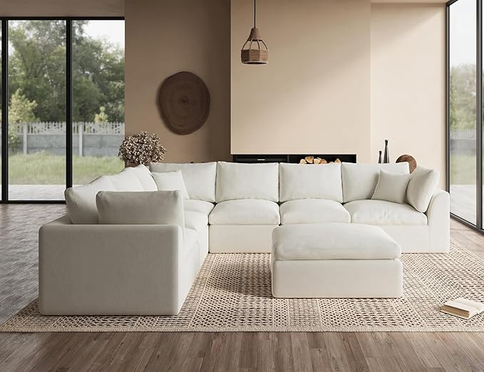 ohllob Oversized Cloud Couches for Living Room, Convertible Sectional Couch