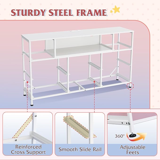 WLIVE Dresser TV Stand for 45, 55 inch TV, Entertainment Center