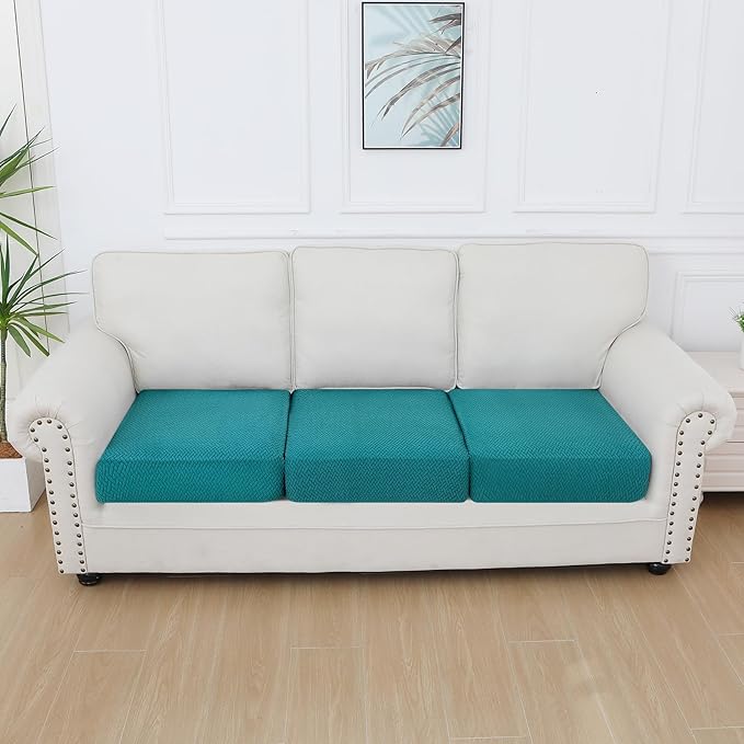 Smiry Waterproof Couch Cushion Covers, Stretch Jacquard Thick Sofa Cushion