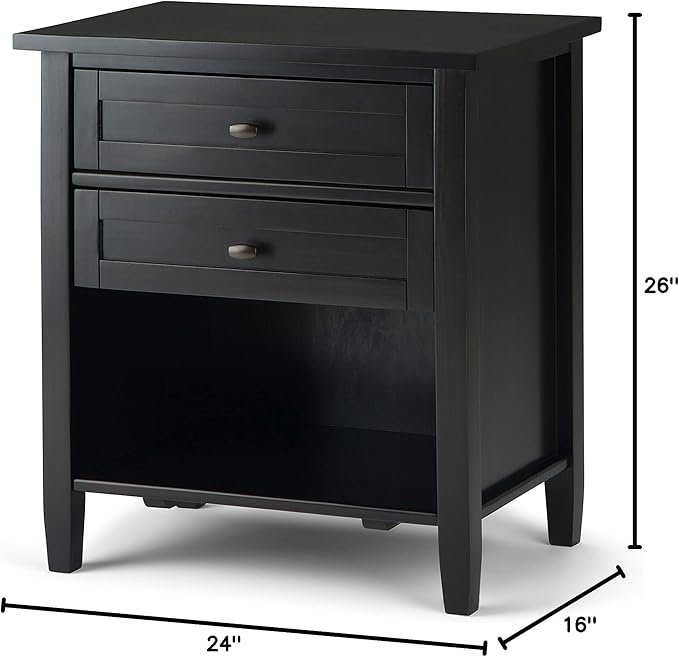 SIMPLIHOME Warm Shaker Bedside Table