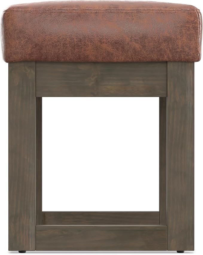 SIMPLIHOME Milltown Small Ottoman Bench