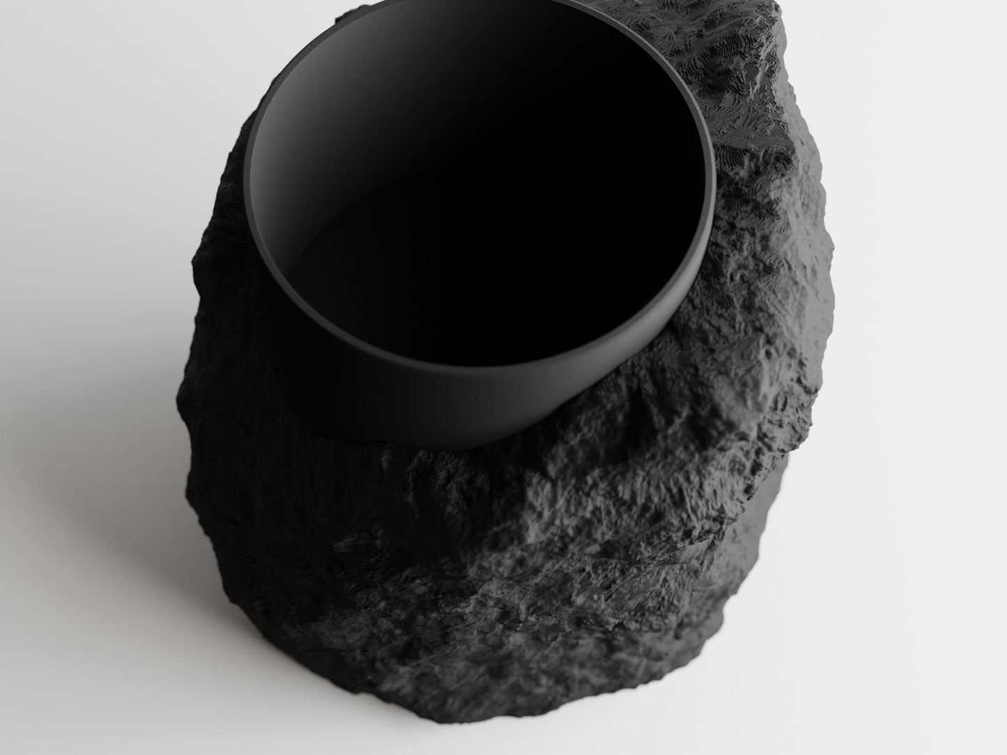 Gallery of Drip Realistic Stone-Inspired Garden Rock Planter – Unique Succulent and Indoor Plant Pot – Modern Flower and Outdoor Planters for Shelf Decor & Gifts (Black)
