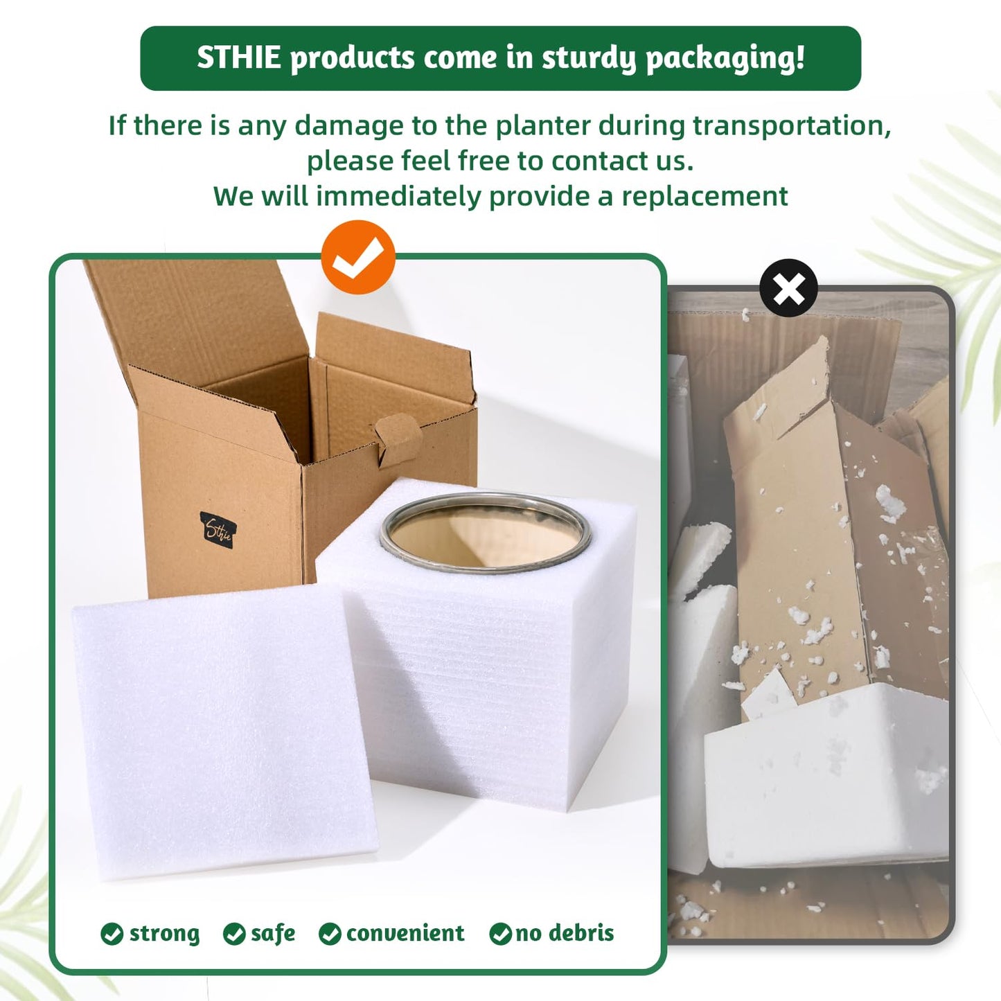 STHIE Small Orchid Pots with Holes 5 Inch & 6 Inch, Ceramic Orchid Pots for Repotting, 2 Pack Breathable Slotted Orchids Planter, White Flower