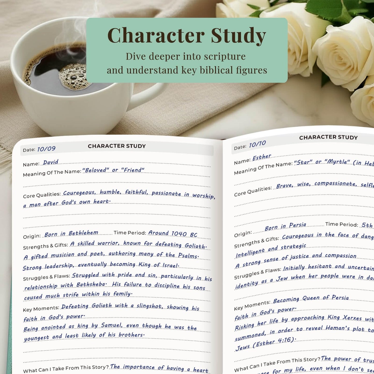 Bible Study Journal – Church Notes Notebook for Note Taking & Reflection – Daily Faith Journaling Kit, Faith Based Religious Gifts & Accessories