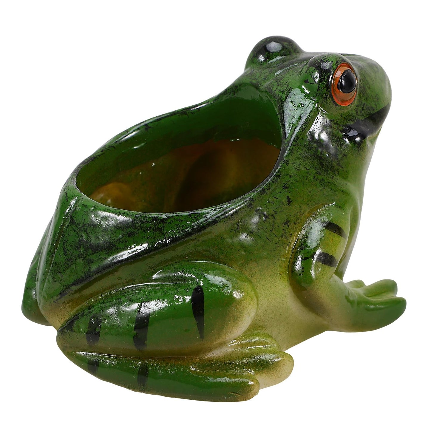 Hemoton Ceramic Frog Planter 4.44X4.05X2.75 Inch Succulent Plant Pot Decorative Flowerpot for Indoor Home Office Garden Desk