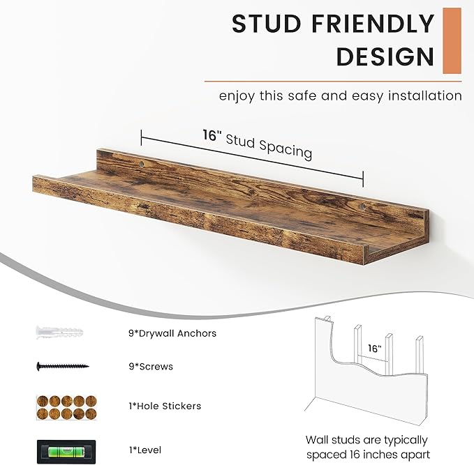 FLYJOE Floating Picture Ledge Shelves