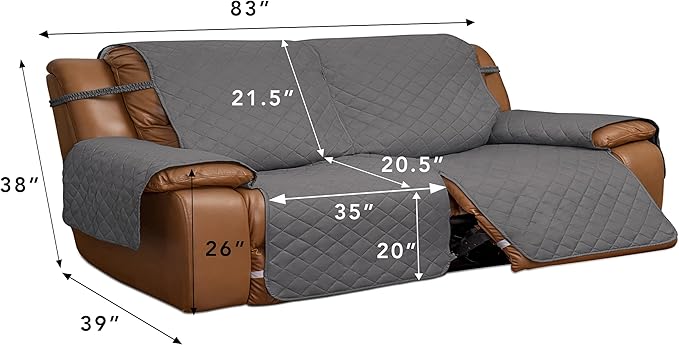 Easy-Going Oversized Loveseat Recliner Cover, Reversible Couch Cover