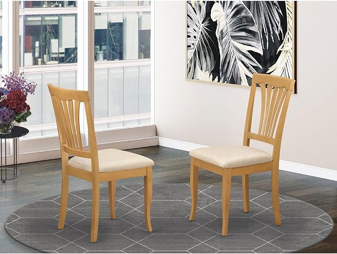 East West Furniture AVC-OAK-C Avon Kitchen Dining Chairs