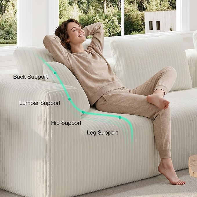 Novilla Modular Sectional Sofa, Modern Cloud Sectional Couch