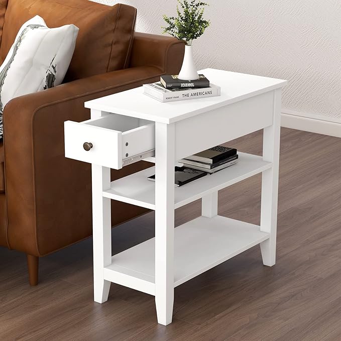 ChooChoo Side Table Living Room, Narrow End Table