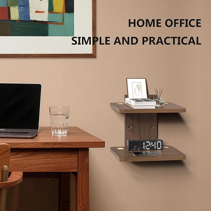 WALI Floating TV Shelf, 2 Tier Projector Shelf