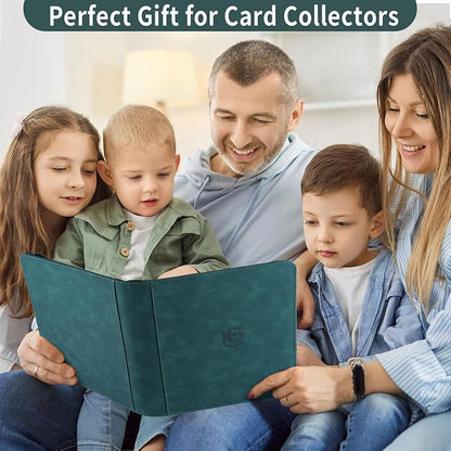 12 Pocket Card Binder,720 Pocket Trading Card Binder，Side Loading Collectible Card Albums for MTG, for TCG Football, Sports, Game Cards Dark Green