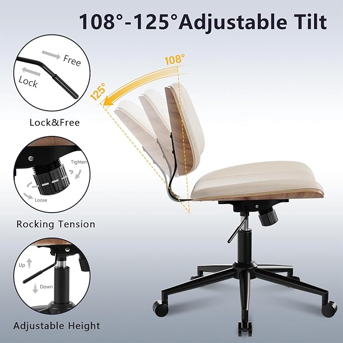 Modern Armless Office Chair