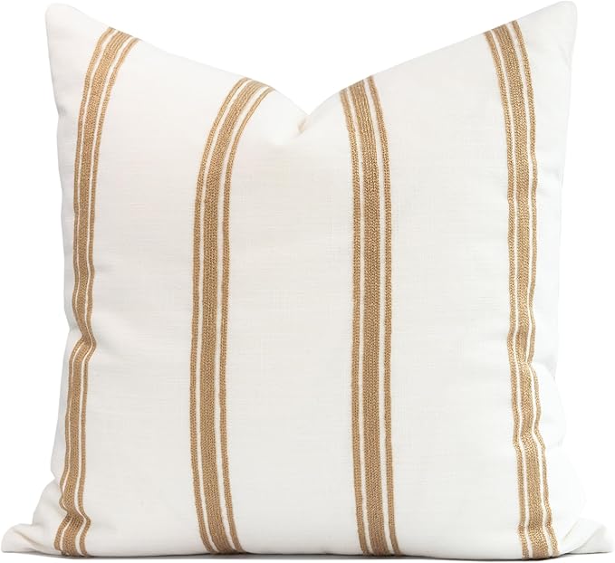 Crumbs Home Modern Farmhouse Fall Linen Indoor Outdoor Throw Pillow Cover Only