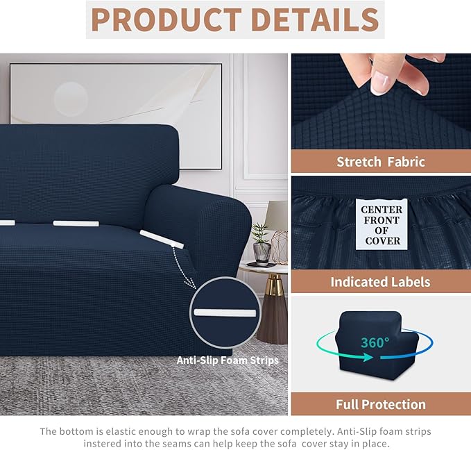 Easy-Going 100% Waterproof Oversized Chair Couch Cover, Dual Waterproof Sofa