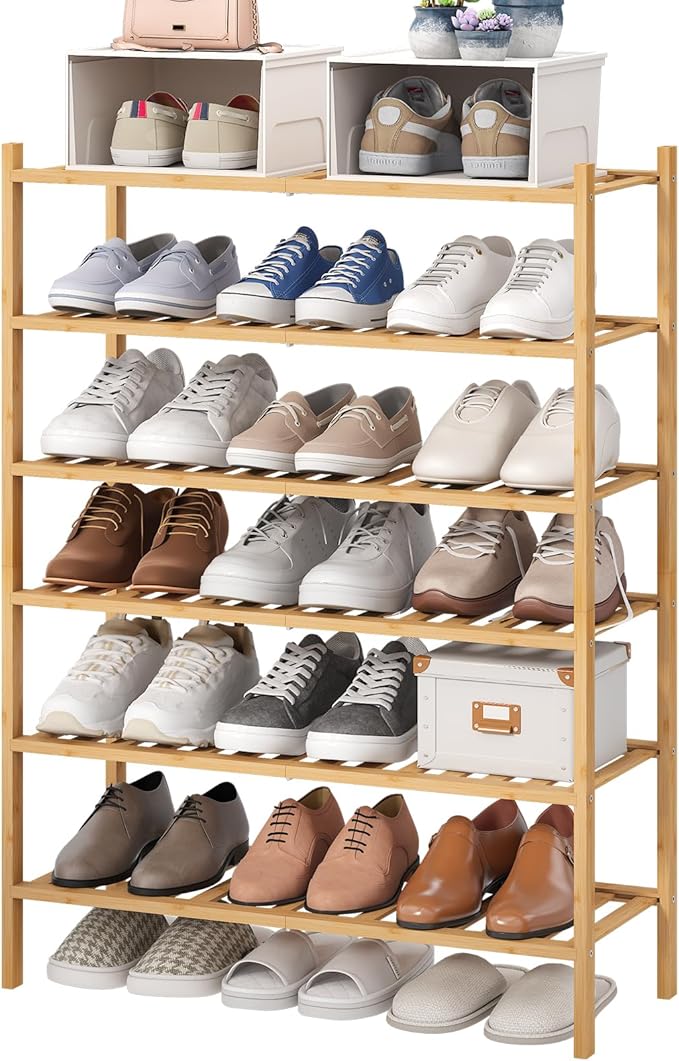 viewcare 6-Tier Bamboo Shoe Rack
