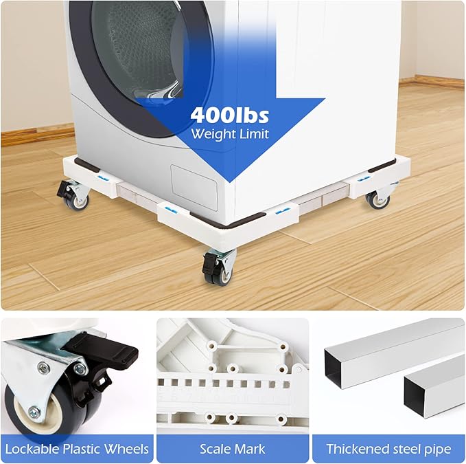 Nefish Furniture Dolly Adjustable Mini Fridge Stand Dolly Cart