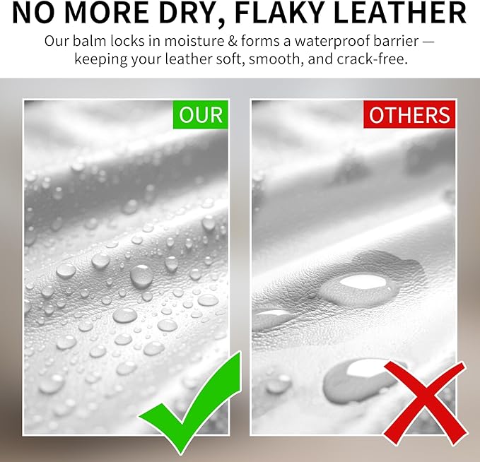 Leather Recoloring Balm with 100ml Mink Oil, Car Seats, Dye & Restorer