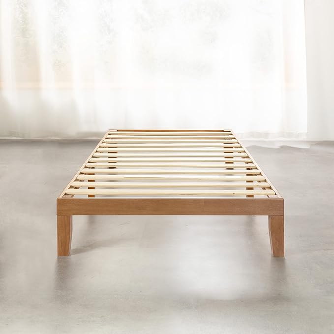 Mellow Naturalista Classic 12-Inch Solid Wood Platform Bed | Wooden Slats